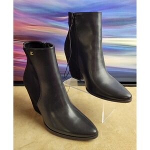 LIZ CLAIBORNE Women's Utopia Black Block Heel Boots Size 6.5M, NWT, Vegan
